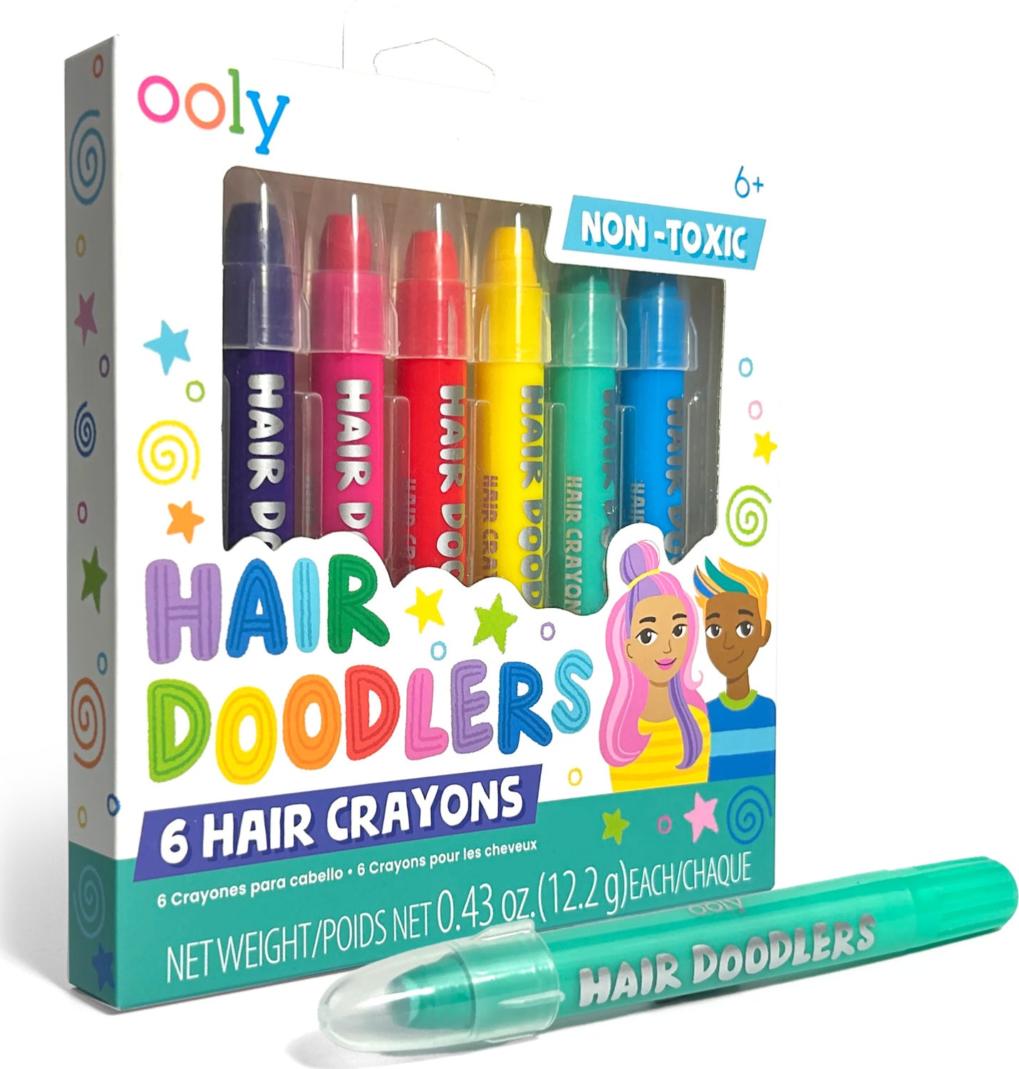 Hair Doodlers Hair Crayons - Set of 6