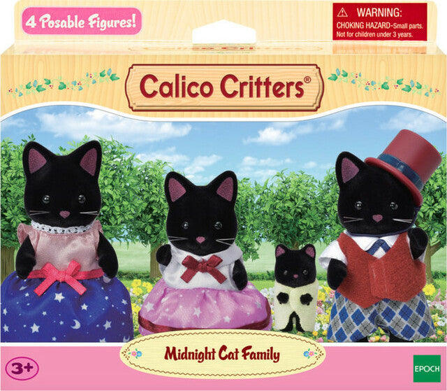 Calico Critters Midnight Cat Family