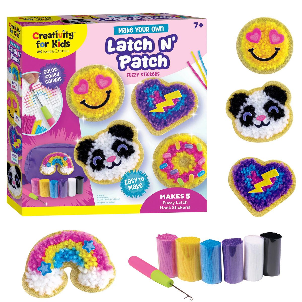 Make Your Own Latch N' Patch Fuzzy Stickers
