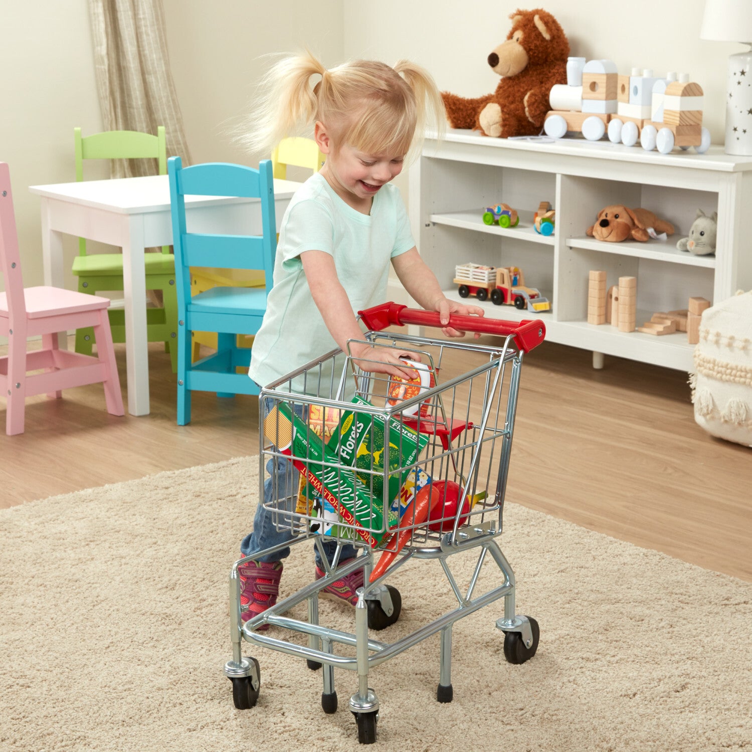 Shopping Cart Toy - Metal Grocery Wagon