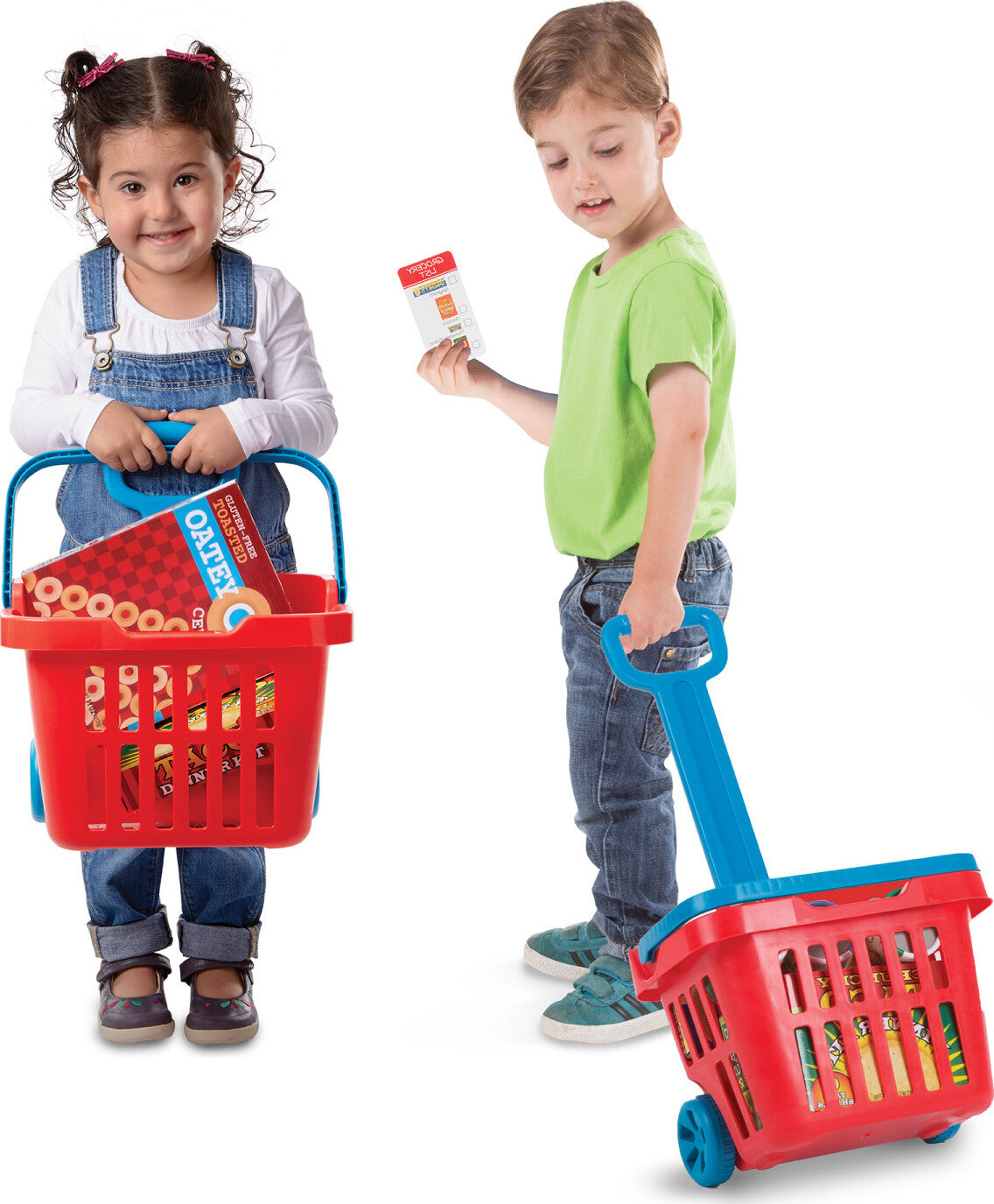 Fill & Roll Grocery Basket Play Set