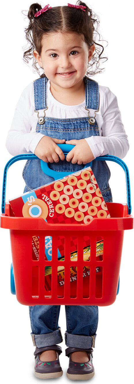 Fill & Roll Grocery Basket Play Set