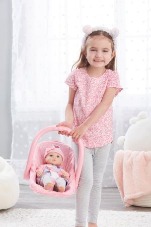 Pink Hearts Baby Doll Car Carrier