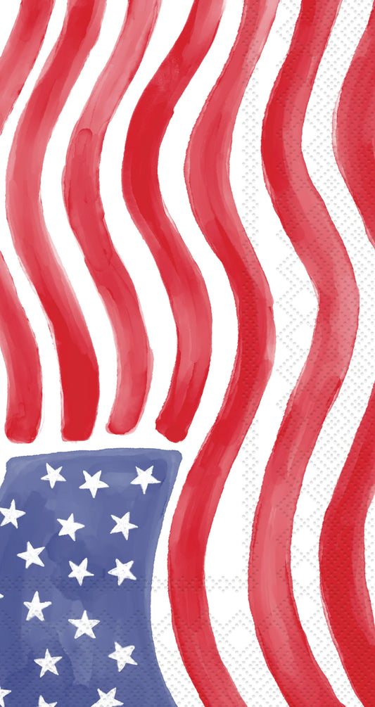 Stars & Stripes Stamp Guest Towel
