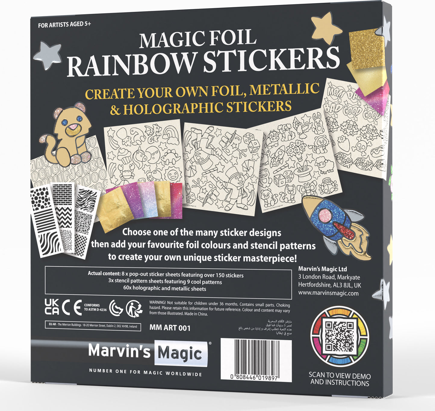 Marvin's Magic Rainbow Foil Stickers