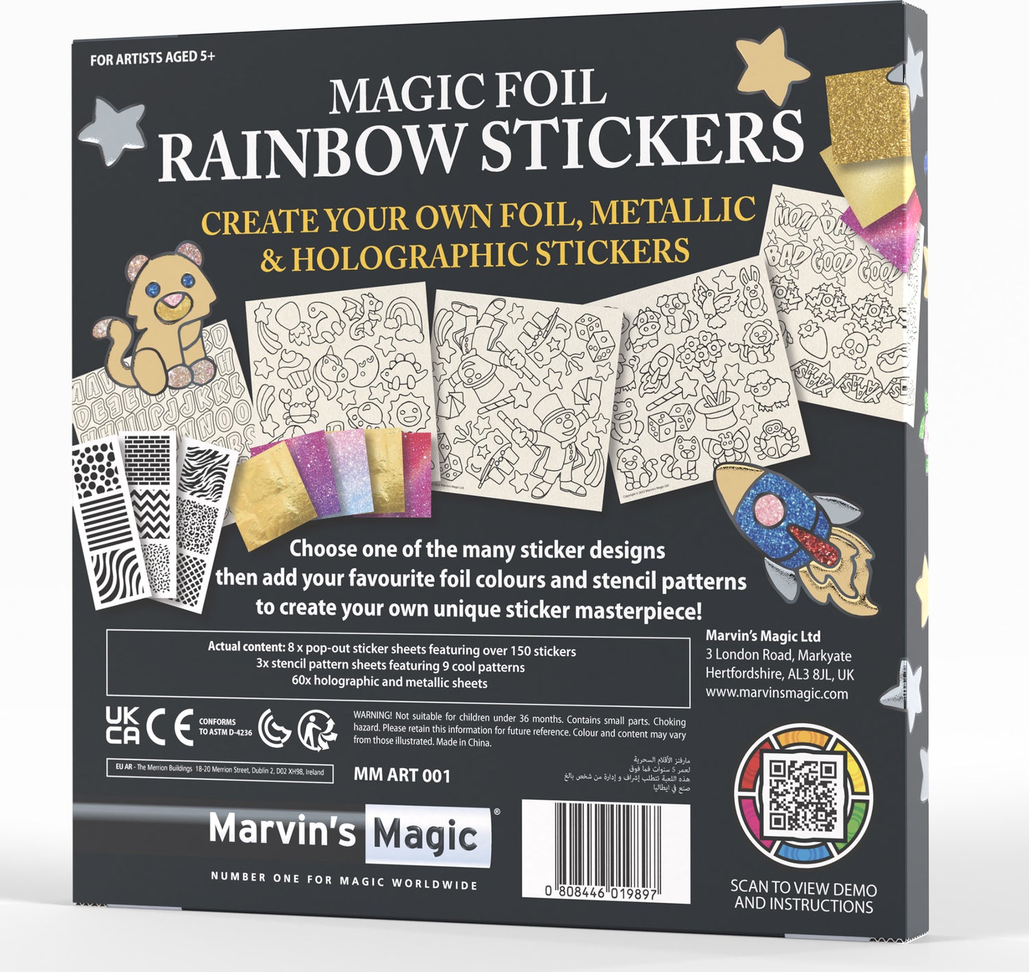 Marvin's Magic Rainbow Foil Stickers