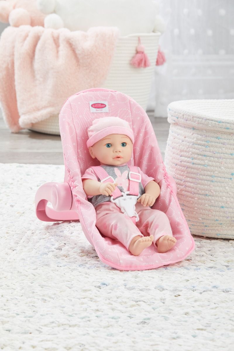 Pink Hearts Baby Doll Car Carrier