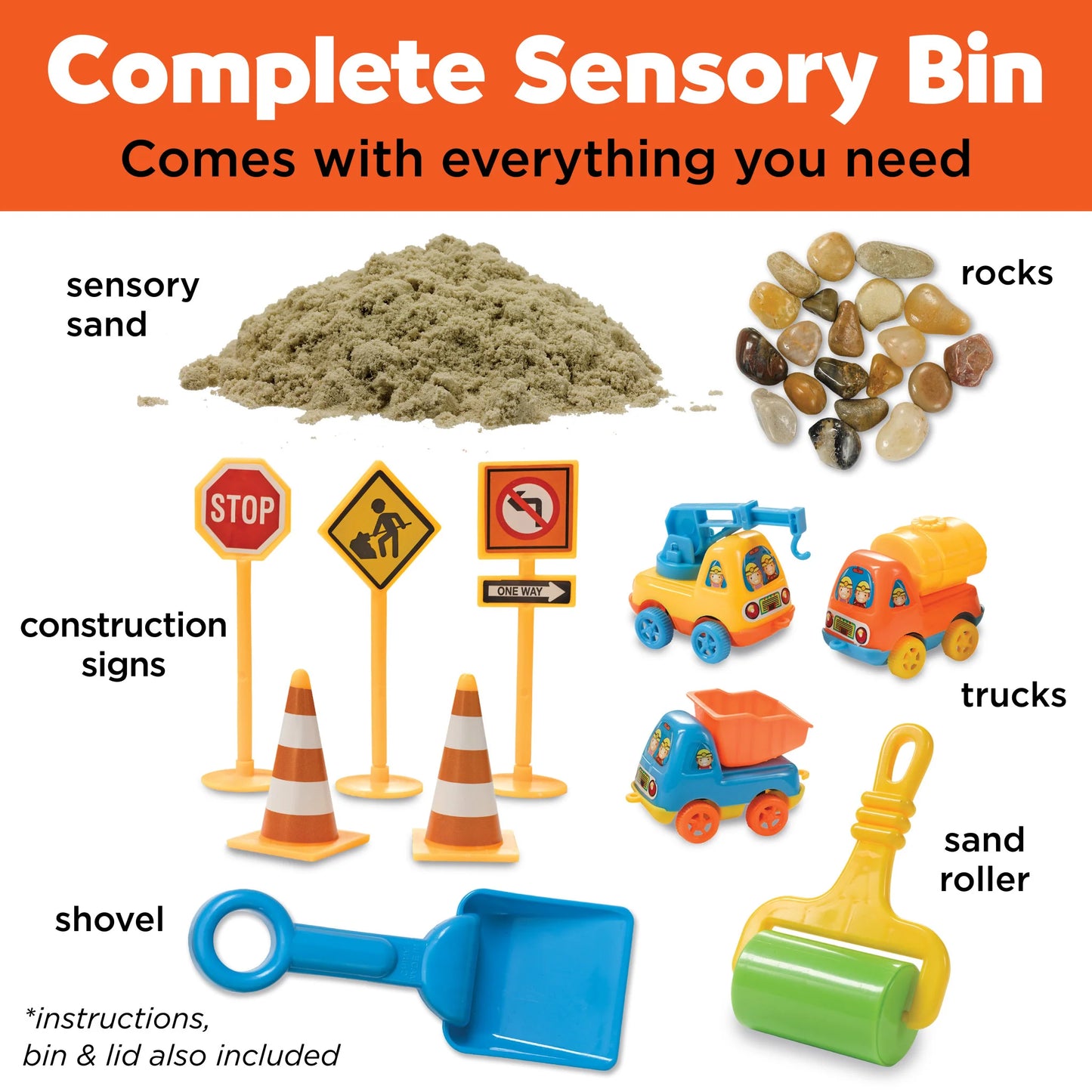 Construction Sensory Bin