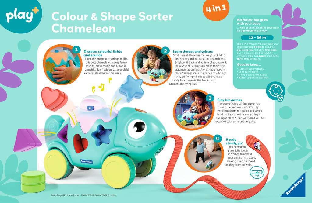 Color & Shape Sorter Chameleon