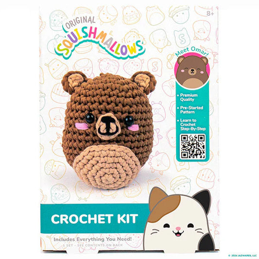 Squishmallow Crochet Kit Omar Bear