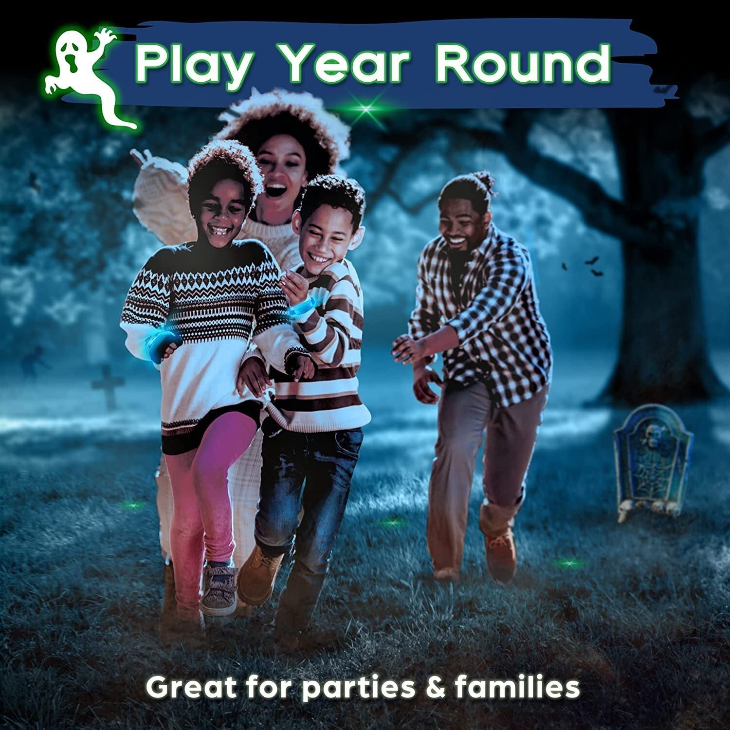 Ghosts in The Graveyard Redux: “One of The Best Spooky Outdoor Games for Kids” | Ages 6+, 4-8 Players | Light Up Toys | Kids Outdoor Toys | Camping Games | Party Games for Kids | Ghostly Outdoor Fun!