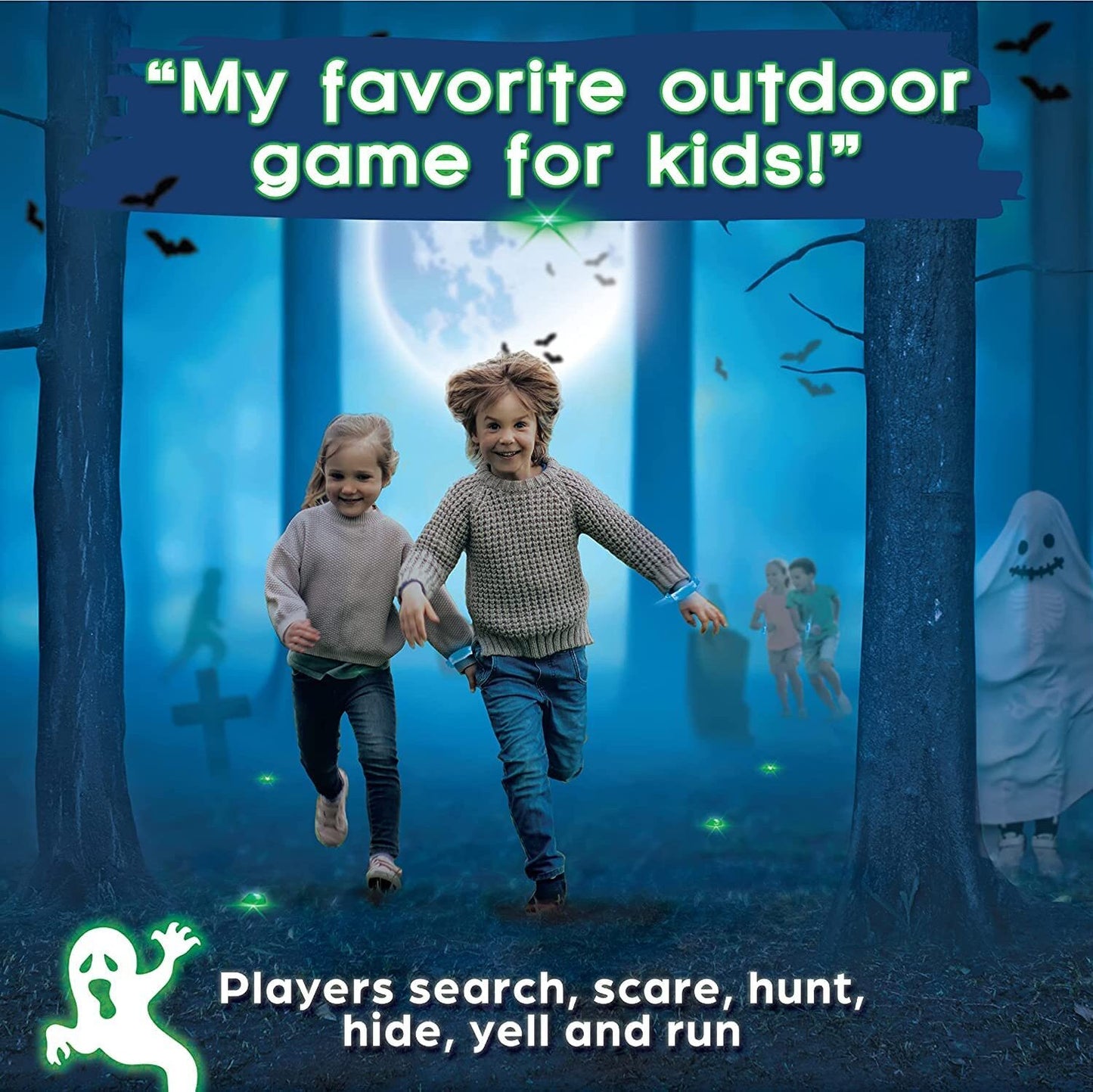 Ghosts in The Graveyard Redux: “One of The Best Spooky Outdoor Games for Kids” | Ages 6+, 4-8 Players | Light Up Toys | Kids Outdoor Toys | Camping Games | Party Games for Kids | Ghostly Outdoor Fun!