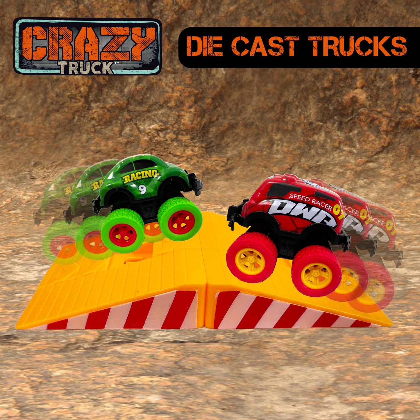 Die Cast Pull-Back Trucks 10 PC Set