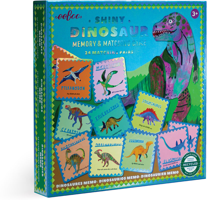 eeBoo Shiny Dinosaur Memory & Matching Game