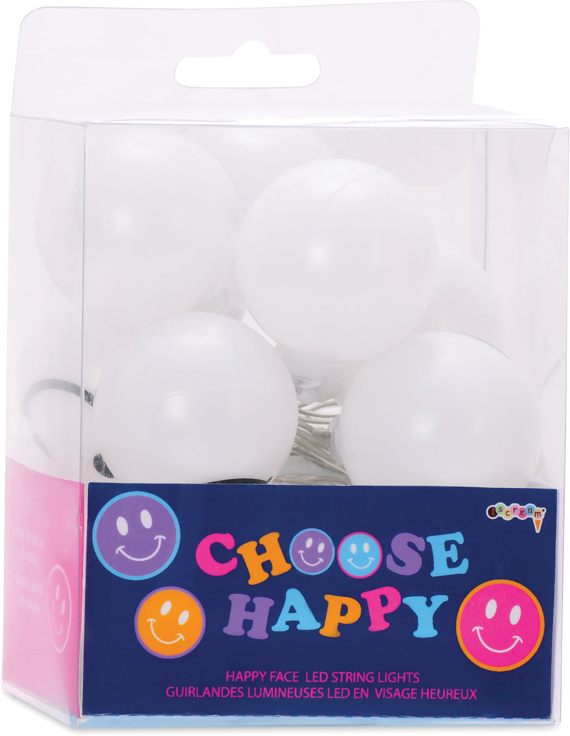 Choose Happy Happy Face LED String Lights