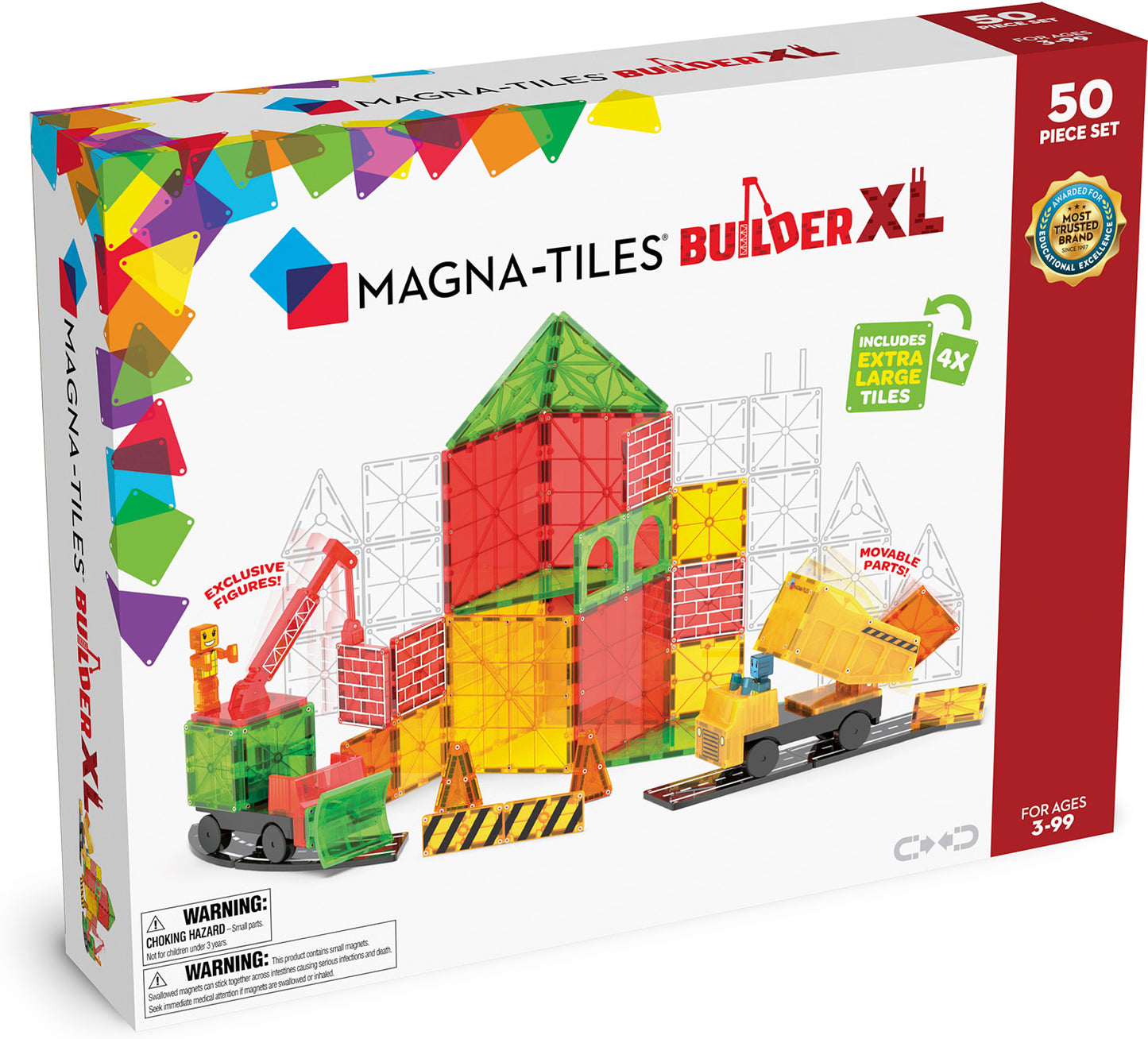 Magna-Tiles Builder XL 50 Piece Set