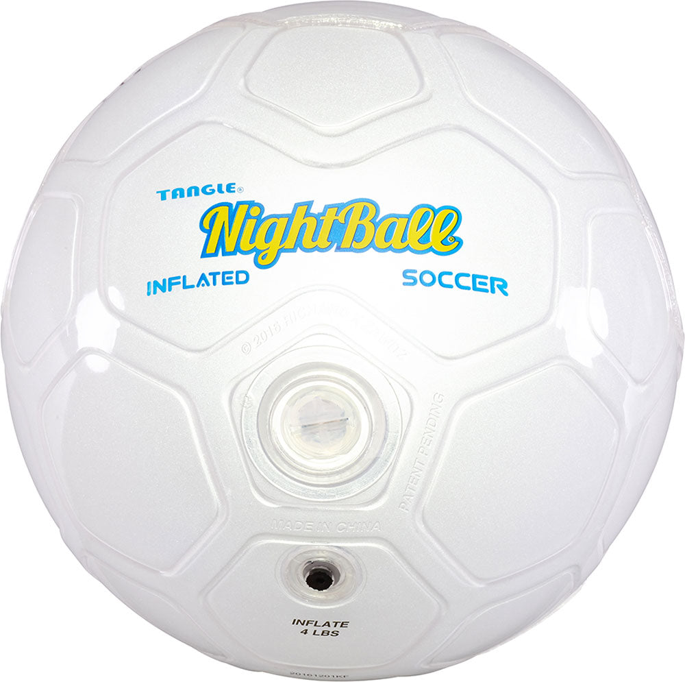 NightBall Inflated Soccer Ball - White