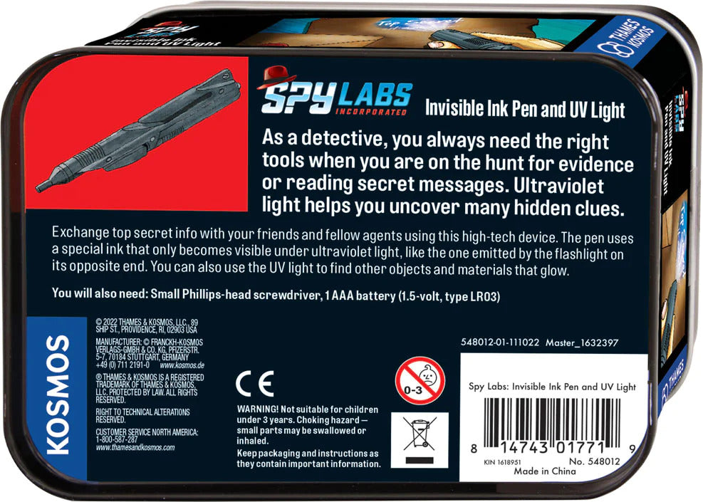 Spy Labs: Invisible Ink Pen and UV Light