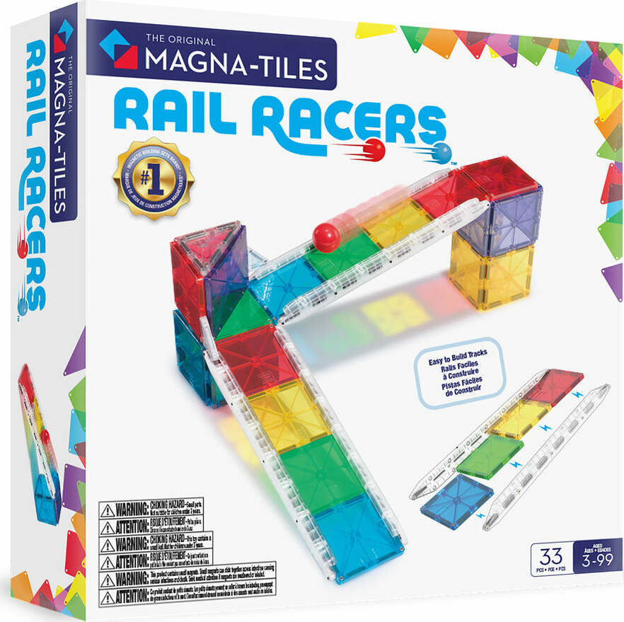 Magna-Tiles Rail Racers 33 Piece Set