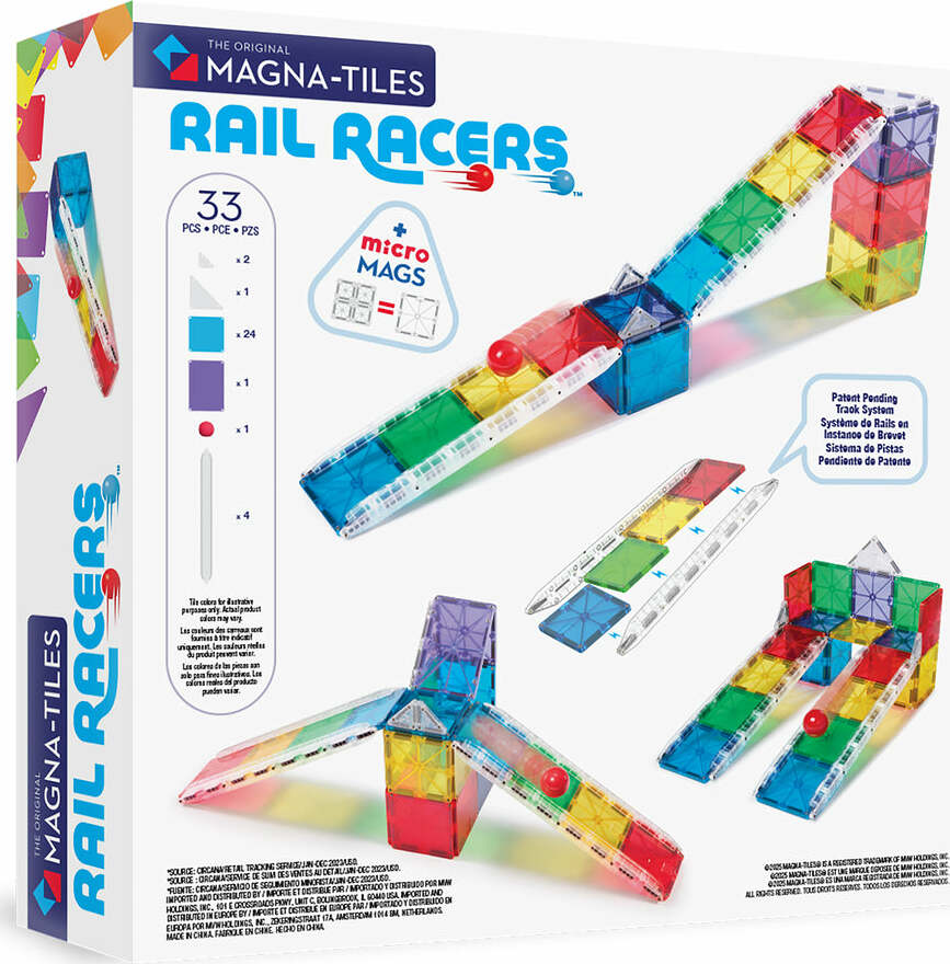 Magna-Tiles Rail Racers 33 Piece Set