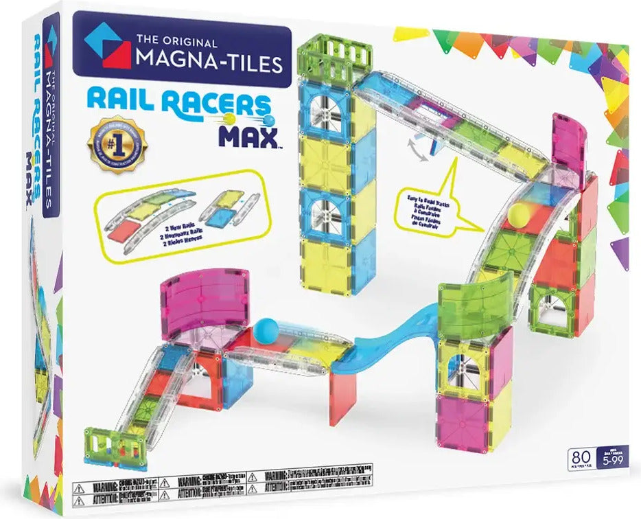 Magna-Tiles Rail Racers Max 80 Piece Set