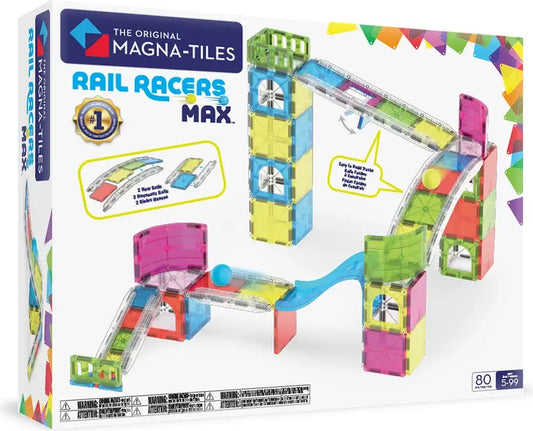 Magna-Tiles Rail Racers Max 80 Piece Set