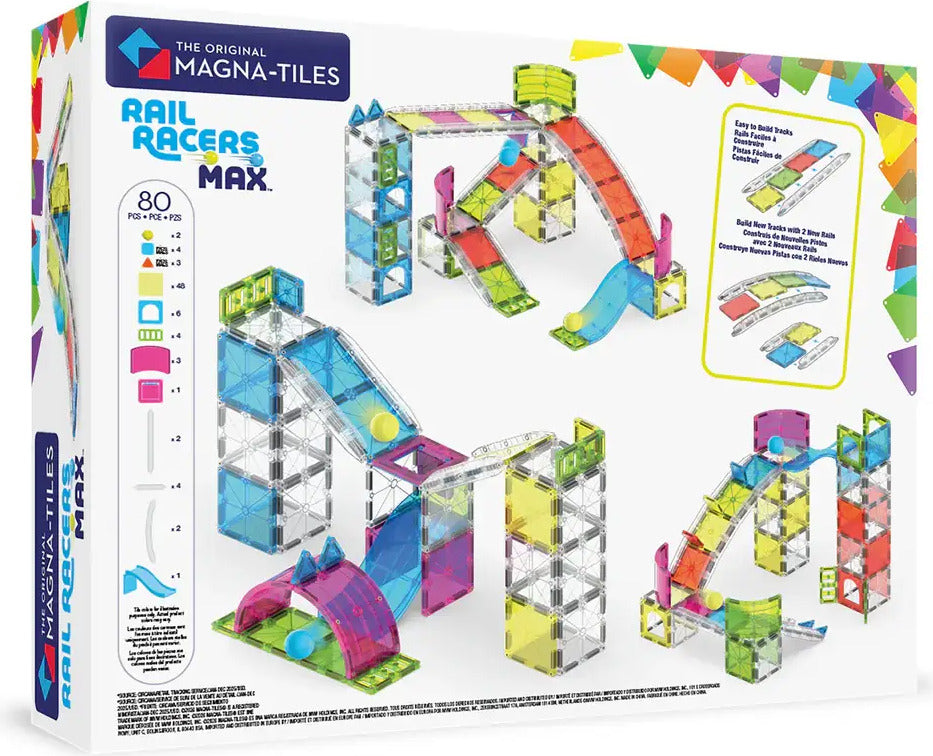 Magna-Tiles Rail Racers Max 80 Piece Set