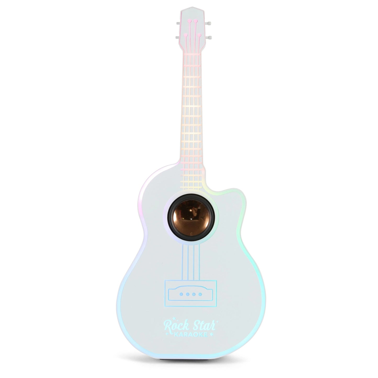Rock Star Karaoke Guitar Speaker & Microphone White
