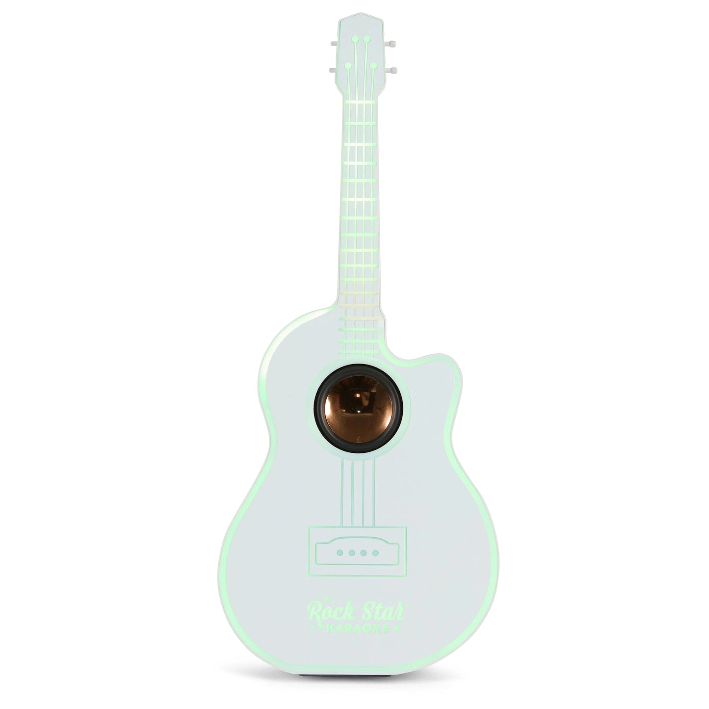 Rock Star Karaoke Guitar Speaker & Microphone White