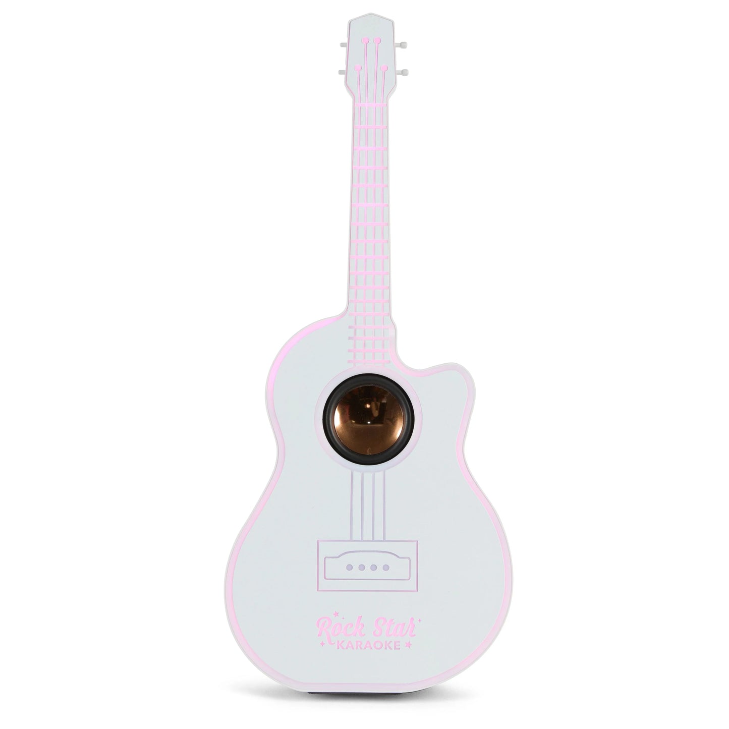 Rock Star Karaoke Guitar Speaker & Microphone White