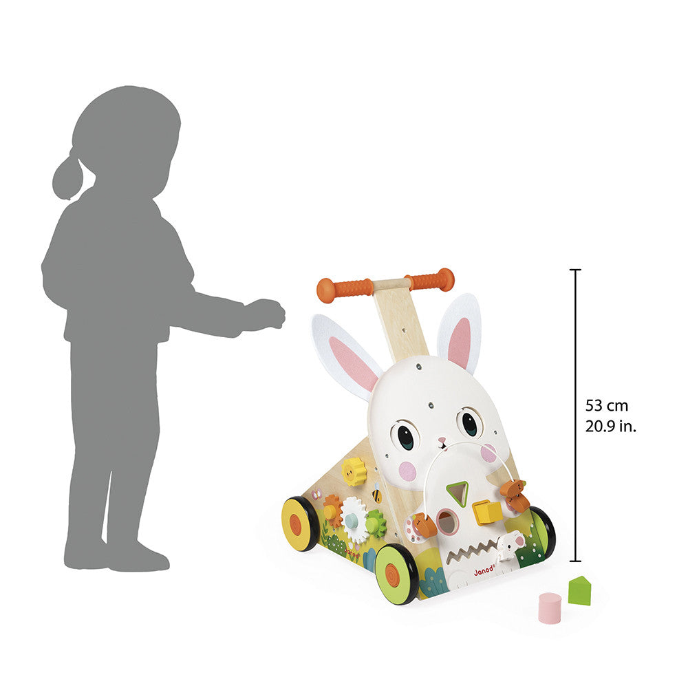 Wooden Rabbit Multi-Activity Baby Walker