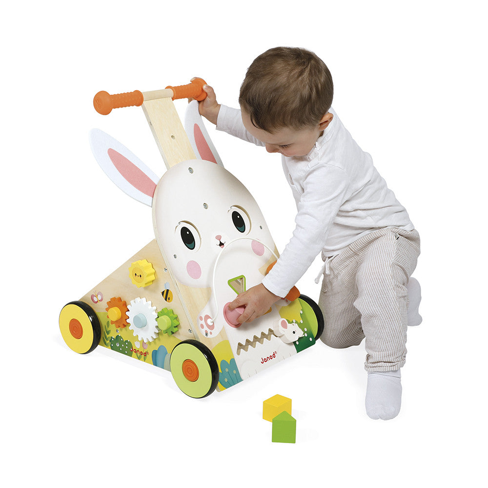 Wooden Rabbit Multi-Activity Baby Walker