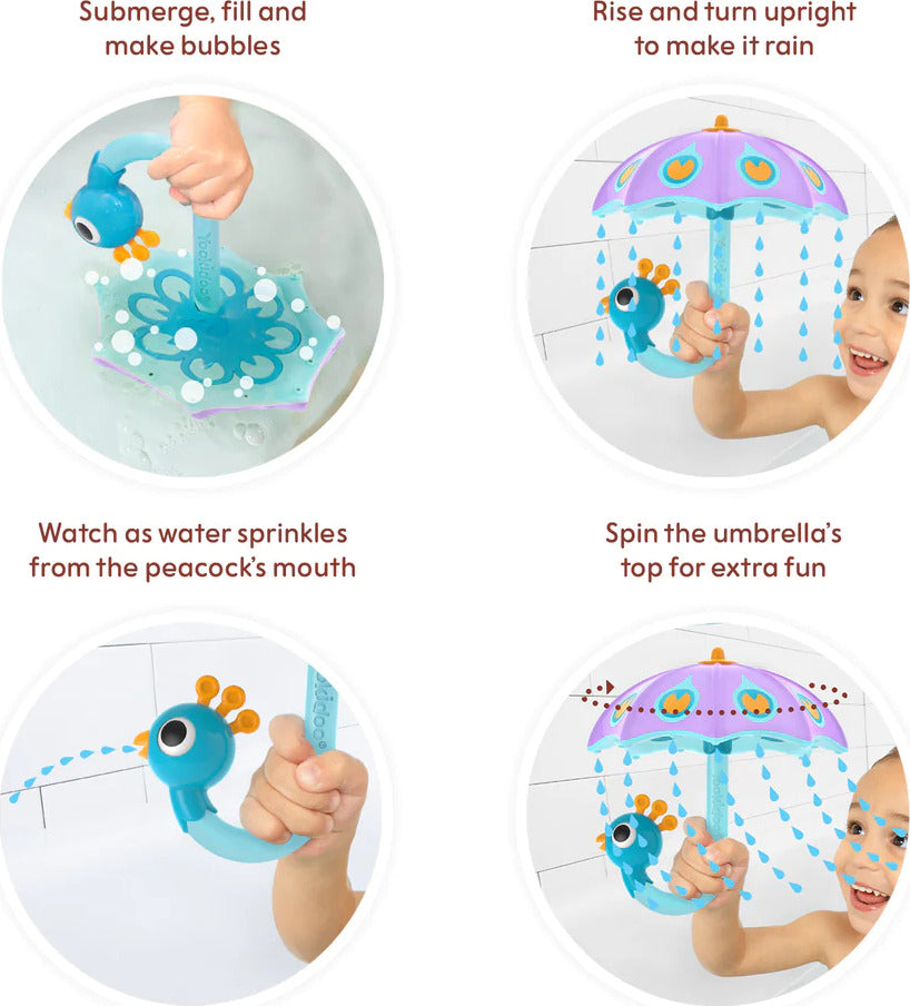 Purple Fill 'N' Rain Peacock Umbrella