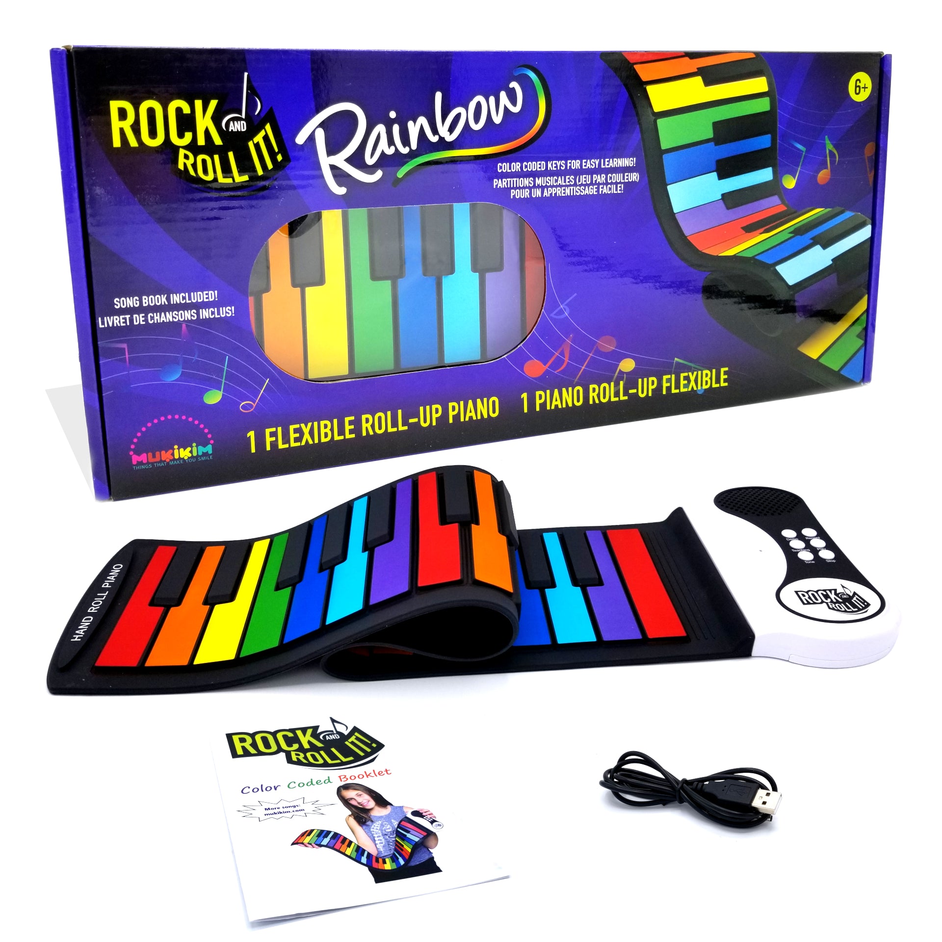 Rock Roll It Piano With Rainbow Keys Olde Tyme Commissary Rock roll it piano with rainbow keys olde tyme commissary